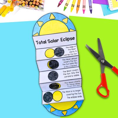 Stages of a solar eclipse foldable activity